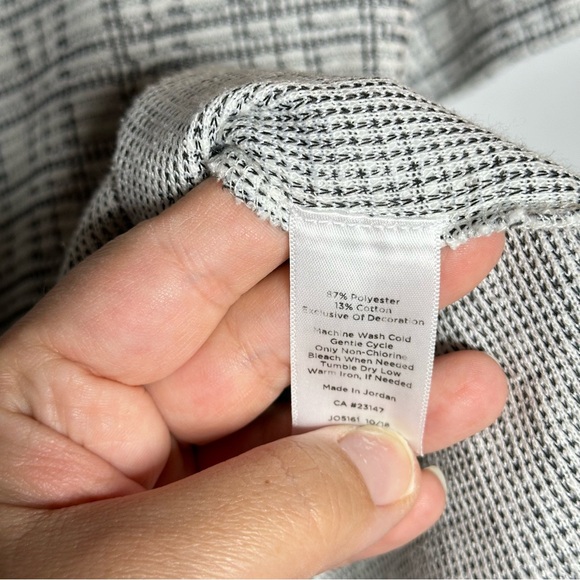 Talbots Tweed Textured Top, Black & White, Business Casual, Size Large - Picture 5 of 7